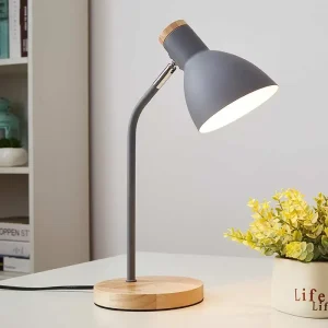 Đèn Bàn Gỗ Bắc Âu Sáng Tạo Flex Để Bàn Nghệ Thuật LED Đơn Giản E27 Đèn/Bảo Vệ Mắt Đọc Sách & Phòng Ngủ Nhà đầu Giường Chiếu Sáng - Hình 3