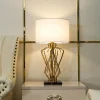 Đèn bàn hiện đại Đèn LED thiết kế bằng đá cẩm thạch vàng Đèn bàn tráng men Đèn bàn hiện đại Đèn ngủ trang trí phòng Đèn học tập Đèn LED Bắc Âu