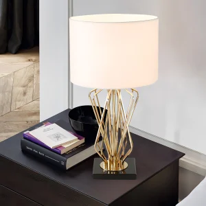 Đèn bàn hiện đại Đèn LED thiết kế bằng đá cẩm thạch vàng Đèn bàn tráng men Đèn bàn hiện đại Đèn ngủ trang trí phòng Đèn học tập Đèn LED Bắc Âu - Hình 2