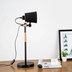 Đèn Bàn Hiện Đại Đen Trắng Cho Trẻ Em Có Thể Điều Chỉnh Đèn Bàn Phòng Ngủ Đầu Giường Học Bắc Âu Cá Tính Sáng Tạo Trang Trí - Hình 2