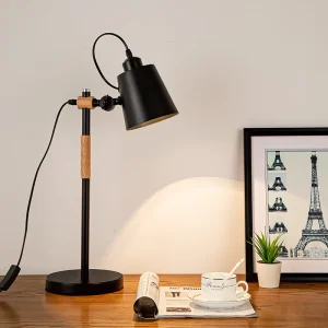 Đèn Bàn Hiện Đại Đen Trắng Cho Trẻ Em Có Thể Điều Chỉnh Đèn Bàn Phòng Ngủ Đầu Giường Học Bắc Âu Cá Tính Sáng Tạo Trang Trí