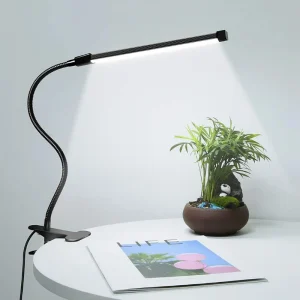 Đèn bàn LED dạng kẹp Bảo vệ mắt Tay lái 360° 3 màu đèn 10 độ sáng Có thể điều chỉnh độ sáng vô hạn Chiều dài cáp 2M 5W USB Po
