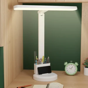 Đèn Bàn LED Đơn Giản Điều Khiển Cảm Ứng Đầu Giường Đèn 3 Chế Độ Màu Sắc Có Hộp Đựng Bút Cho Ký Túc Xá Nghiên Cứu Phòng Ngủ Văn Phòng - Hình 2