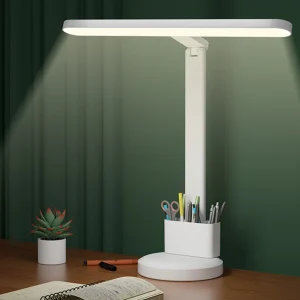 Đèn Bàn LED Đơn Giản Điều Khiển Cảm Ứng Đầu Giường Đèn 3 Chế Độ Màu Sắc Có Hộp Đựng Bút Cho Ký Túc Xá Nghiên Cứu Phòng Ngủ Văn Phòng - Hình 3