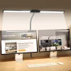 Đèn bàn LED hai đầu có thể điều chỉnh độ sáng vô cấp Đèn bàn USB Máy tính Ánh sáng màn hình cho văn phòng Nghiên cứu đọc sách Chiếu sáng