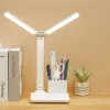 Đèn bàn LED hai đầu, Đèn LED 32 chiếc Đèn bàn chạy bằng pin có sạc USB Đèn bảo vệ mắt cho gia đình/văn phòng