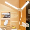 Đèn bàn LED hai đầu Kẹp trên đèn bàn học Đèn ngủ đọc sách mờ cho phòng ngủ sinh viên Đèn văn phòng làm việc