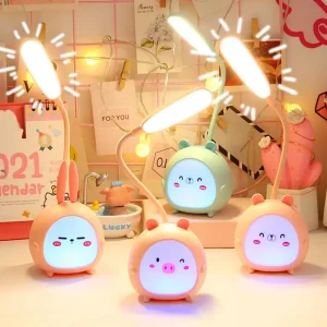 Đèn Bàn Nhẹ Đèn Ngủ Đáng Yêu Thời Gian Chờ Lâu Ba Bánh Răng LED Đèn Ngủ