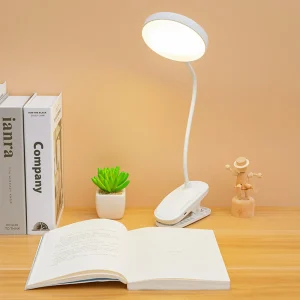 Đèn bàn sạc USB có thể kẹp có thể đứng đọc sách Đèn ngủ LED để bàn 3 chế độ Mờ bảo vệ mắt - Hình 2