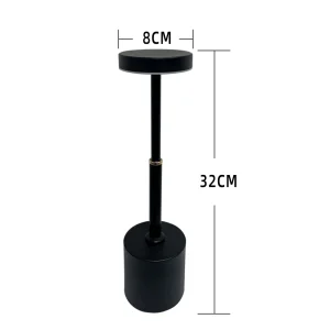 Đèn bàn sắt đầu phẳng Bắc Âu hiện đại thanh lịch với thanh điều khiển cảm ứng Đèn bàn đèn ngủ - Hình 2