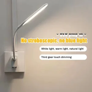 Đèn Bàn USB Di Động Đèn Ngủ Đèn Sách Cắm Trực Tiếp Đèn Bảo Vệ Mắt Đèn LED Để Bàn Ký Túc Xá Đèn Ngủ - Hình 4