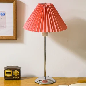 Đèn bàn xếp li 220V Đèn ngủ hiện đại có thể điều chỉnh độ sáng 3 chiều với chao đèn Đèn ngủ cho phòng khách Phòng ngủ Văn phòng tại nhà - Hình 2