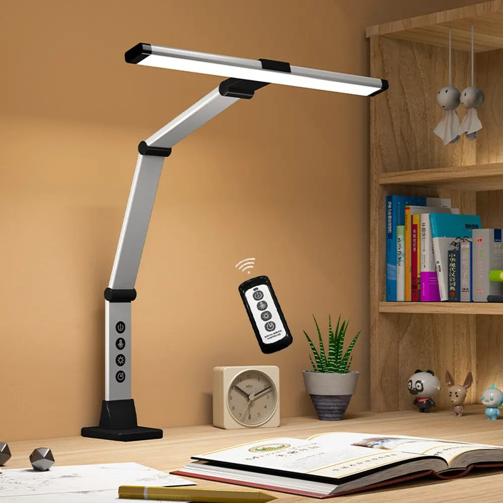 Đèn bàn xoay 144LED có kẹp, cảm ứng và điều chỉnh từ xa Bảo vệ mắt 5 nhiệt độ màu cho văn phòng, phòng ngủ, học tập Đèn bàn xoay 144LED có kẹp, cảm ứng và điều chỉnh từ xa Bảo vệ mắt 5 nhiệt độ màu cho văn phòng, phòng ngủ, học tập