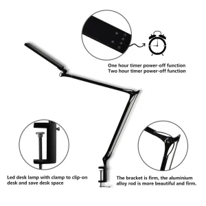 Đèn bàn xoay tay LED có thể điều chỉnh với chức năng hẹn giờ tắt và điều chỉnh độ sáng với 4 chế độ màu chiếu sáng cho văn phòng tại nhà nơi làm việc - Hình 2