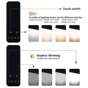 Đèn bàn xoay tay LED có thể điều chỉnh với chức năng hẹn giờ tắt và điều chỉnh độ sáng với 4 chế độ màu chiếu sáng cho văn phòng tại nhà nơi làm việc - Hình 3
