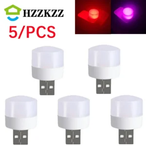 Đèn Bộ 5 Đèn LED USB Cắm Đèn 1W Siêu Sáng Bảo Vệ Mắt USB Đèn Sách Máy Tính Điện Di Động Sạc USB Nhỏ đèn Ngủ LED