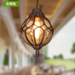 Đèn Bóng Chống Gỉ Đèn Chùm Retro Ngoài Trời Chống Mưa Đèn Sân Vườn Nho Đứng Hành Lang Ánh Sáng Ban Công Biệt Thự Đèn Sân Vườn - Hình 4