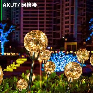 Đèn Bóng năng lượng mặt trời cây sậy lắp đất Đèn ngoài trời sân biệt thự phong cảnh Đèn công viên vuông chiếu sáng bãi cỏ Đèn trang trí - Hình 2