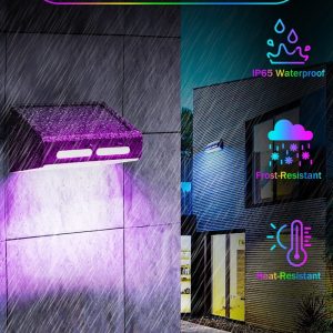Đèn bước năng lượng mặt trời Đèn LED hàng rào Tường ánh sáng sân vườn ngoài trời Đèn tường sân vườn Đèn đường mòn Bước ánh sáng - Hình 3