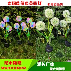 Đèn Các nhà sản xuất bán buôn Đèn LED năng lượng mặt trời sân vườn Đèn trang trí sân vườn Đèn bãi cỏ vườn bồ công anh Đèn đêm Đèn nhiều màu sắc - Hình 2