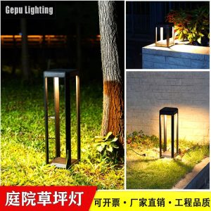 Đèn cắm cỏ ngoài trời không thấm nước Đèn LED vuông Đèn sân vườn hiện đại đơn giản Đèn sân vườn công viên Đèn đường Chèn Đèn cắm cỏ - Hình 2
