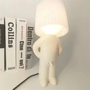 Đèn Cậu Bé Nghịch Ngợm Sáng Tạo Đèn Bàn LED Độc Đáo Nếp Gấp Đọc Sách Chiếu Sáng Phòng Ngủ Đầu Giường Đèn Ngủ Trẻ Em Quà Tặng - Hình 2