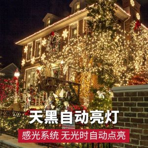 Đèn cây năng lượng mặt trời Đèn led lễ hội mùa xuân Đèn nháy dây Đèn rút phích cắm ngoài trời Đèn trang trí sân vườn nhiều màu sắc