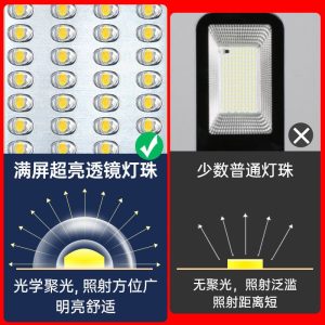 Đèn Chiếu Sáng Năng Lượng Mặt Trời Đèn Sân Vườn Chống Nước Cao Cấp Đèn Đường Điều Khiển Ánh Sáng Thông Minh Nhà LED Ngoài Trời Nông Thôn Sân - Hình 2