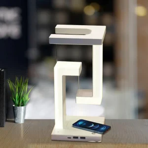 Đèn Chống Trọng Lực Để Bàn Đèn LED Điện Thoại Thông Minh Sạc Không Dây Treo Đèn Bàn USB Phòng Ngủ Ngủ Đèn Đọc Sách - Hình 3