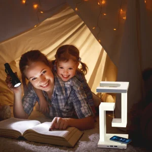 Đèn Chống Trọng Lực Để Bàn Đèn LED Điện Thoại Thông Minh Sạc Không Dây Treo Đèn Bàn USB Phòng Ngủ Ngủ Đèn Đọc Sách - Hình 4
