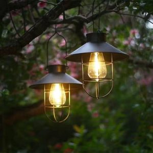 Đèn chùm ngoài trời sân vườn ban công cổ điển Trung Quốc sân không thấm nước xem năng lượng mặt trời bố trí ánh sáng ban đêm trang trí sân thượng
