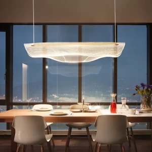 Đèn chùm trần LED Bắc Âu cho bàn ăn Nhà hàng Văn phòng Quầy lễ tân Hiện đại Sáng tạo Acrylic Mặt dây đèn Chiếu sáng trong nhà - Hình 2