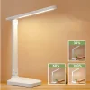 Đèn Có Thể Gập Lại Đèn Bàn LED Di Động Bảo Vệ Mắt Để Bàn USB Sạc Mờ Đèn Ngủ Trắng Lạnh Nhiệt Độ