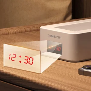 Đèn có thể gập lại di động có đồng hồ Loại sạc USB Đèn bàn LED gấp tiết kiệm năng lượng Đèn đọc sách LED có thể sạc lại - Hình 3