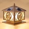 Đèn cột năng lượng mặt trời Đèn LED chiếu sáng sân vườn biệt thự cổng cột dự án Đèn tường cảm ứng ngoài trời sân trong