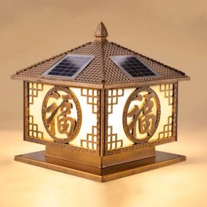 Đèn cột năng lượng mặt trời Đèn LED chiếu sáng sân vườn biệt thự cổng cột dự án Đèn tường cảm ứng ngoài trời sân trong