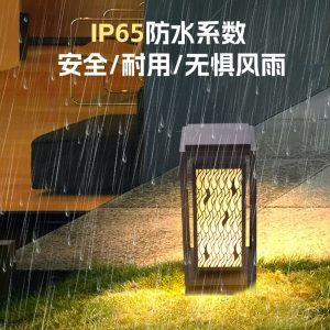 Đèn cột ngoài trời LED công viên cộng đồng Đèn sân biệt thự vuông sắt rèn ngoài trời chống thấm nước Đèn bãi cỏ kiểu Trung Quốc mới - Hình 2