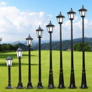 Đèn cực cao Đèn sân vườn phong cách châu Âu 3 mét ngoài trời biệt thự sân vườn retro đường nhà hai đầu cực cao Đèn phong cảnh - Hình 2