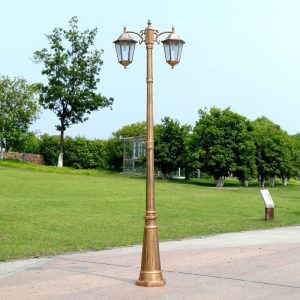 Đèn cực cao Đèn sân vườn phong cách châu Âu 3 mét ngoài trời biệt thự sân vườn retro đường nhà hai đầu cực cao Đèn phong cảnh