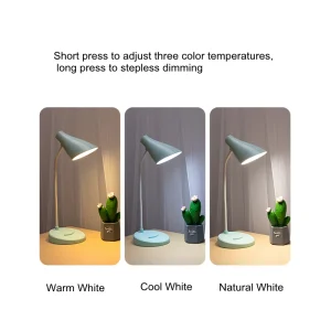 Đèn Di Động USB Sạc LED Gấp Để Bàn Bảo Vệ Mắt Cảm Ứng Mờ Làm Việc Đèn Bàn Đọc Sách Cho Giường Ngủ Văn Phòng - Hình 4