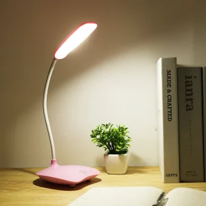 Đèn đọc sách LED Pin kép & Sạc USB Công tắc cảm ứng Đèn bàn Độ sáng ba lớp Bảo vệ mắt Đèn học tập của sinh viên - Hình 3