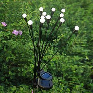 Đèn đom đóm năng lượng mặt trời ngoài trời sân trang trí sân vườn bãi cỏ cắm phong cảnh Đèn cắm đất chống thấm nước - Hình 2