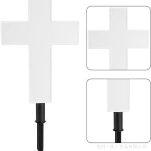Đèn Explosive Christmas Solar Cross Solar Lawn Light Ground Chèn Niềm tin tôn giáo ngoài trời Ánh sáng bia mộ - Hình 3