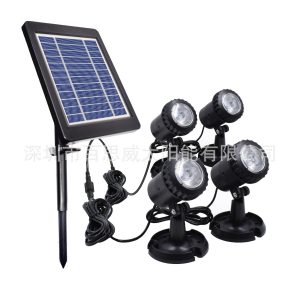Đèn Explosive Solar Light Ngoài trời không thấm nước Garden Lawn Light Solar Projector Light IP68 Spotlight