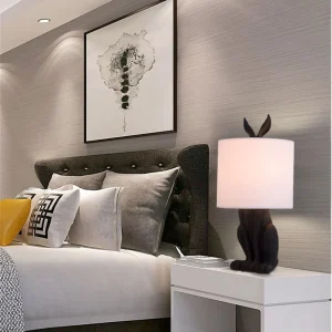 Đèn Hiện đại hóa trang thỏ đèn nhựa phòng ngủ nghiên cứu nhà hàng trang trí cá tính sáng tạo để bàn đèn chiếu sáng - Hình 2