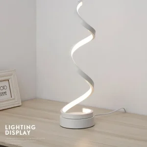 Đèn Hiện Đại Tối Giản Đèn Bàn LED Trang Trí Nhà Cửa Phòng Ngủ Chiếu Sáng Đầu Giường Acrylic Để Bàn Đèn Đọc Sách Xoắn Ốc Đèn Ngủ - Hình 2