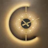 Đèn Hiện Đại Tối Giản Đèn LED Dán Tường Có Đồng Hồ Phòng Ngủ Phòng Ăn Hành Lang Lối Đi Đèn Nhà Chiếu Sáng Trong Nhà Trang Trí Đèn