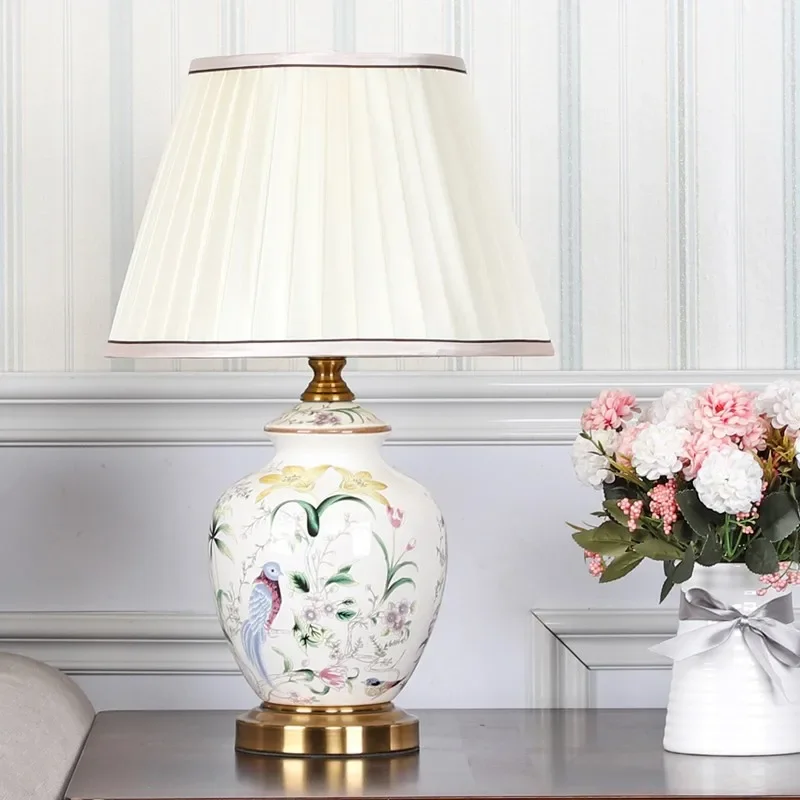 Đèn Hiện Đại Tối Giản Gốm Đèn Bàn Hoa Chim Đầu Giường Đèn LED Để Bàn Cho Phòng Ngủ Nghiên Cứu Đọc Sách Đèn Ngủ Trong Nhà Trang Trí Nhà - Hình 2 Đèn Hiện Đại Tối Giản Gốm Đèn Bàn Hoa Chim Đầu Giường Đèn LED Để Bàn Cho Phòng Ngủ Nghiên Cứu Đọc Sách Đèn Ngủ Trong Nhà Trang Trí Nhà - Hình 2