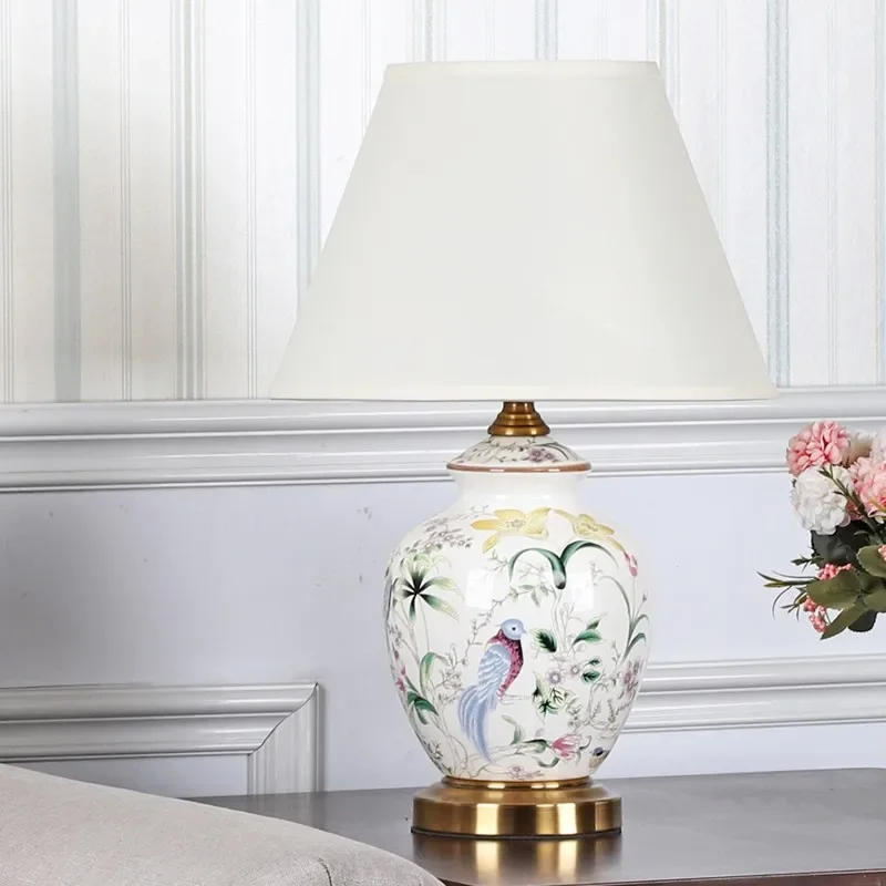 Đèn Hiện Đại Tối Giản Gốm Đèn Bàn Hoa Chim Đầu Giường Đèn LED Để Bàn Cho Phòng Ngủ Nghiên Cứu Đọc Sách Đèn Ngủ Trong Nhà Trang Trí Nhà - Hình 4 Đèn Hiện Đại Tối Giản Gốm Đèn Bàn Hoa Chim Đầu Giường Đèn LED Để Bàn Cho Phòng Ngủ Nghiên Cứu Đọc Sách Đèn Ngủ Trong Nhà Trang Trí Nhà - Hình 4