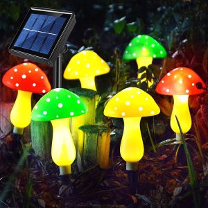 Đèn hình nấm mới Xuất khẩu Đèn LED ngoài trời Đèn hình nấm năng lượng mặt trời Sân vườn Trang trí chống thấm nước (Đầu tròn)